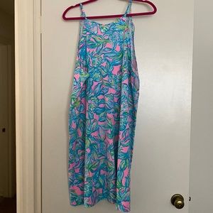 Lilly Pulitzer Margot Dress In Pelican Pink Off the Scales - size XXL.